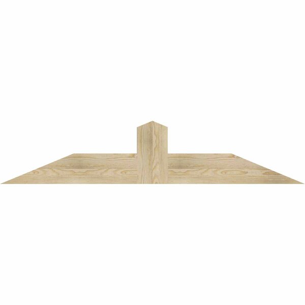 Ekena Millwork Portland Rough Sawn Timber Gable Bracket, Douglas Fir, 60"W x 12"H x 2"D x 6"F, 5/12 Pitch GBW060X12X0206POR00RDF - main